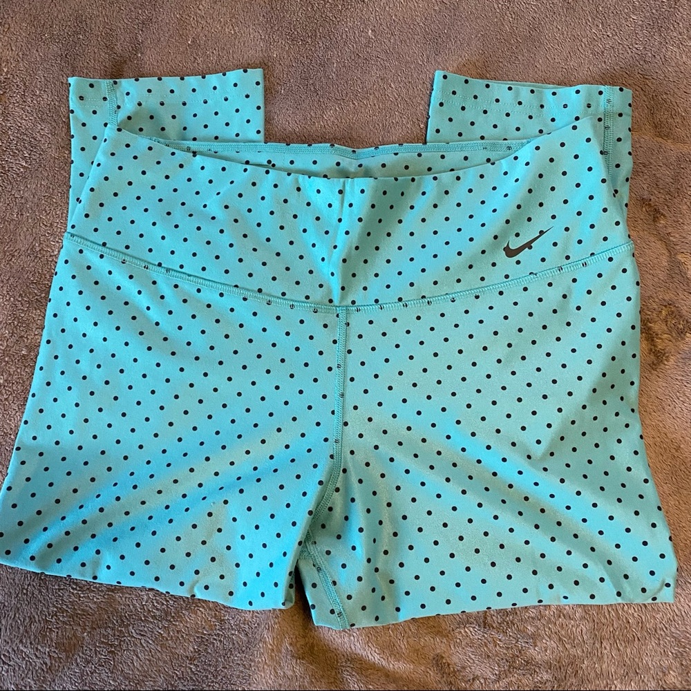 Blue Crop Nike Running Leggings